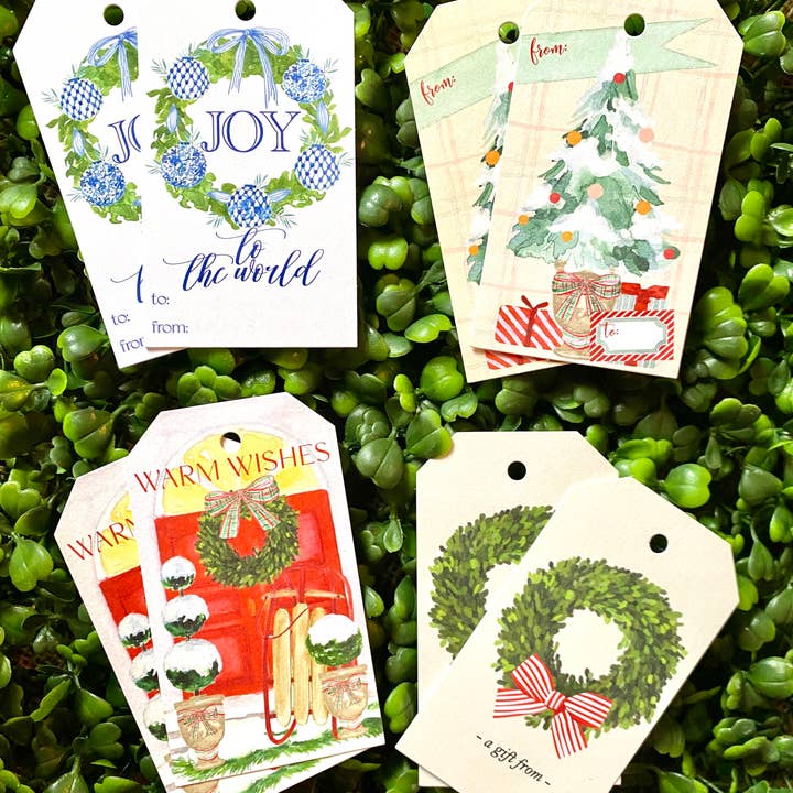 GIft Tag Set - Winter Theme Variety Pack Of 8 for wholesale by billet-doux