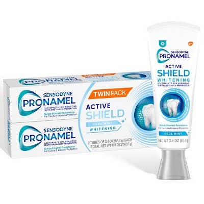 Sensodyne Pronamel Active Shield Whitening Tandpasta 2-pak - Ufuldkommen Æske for engroshandel hos This is Beauty