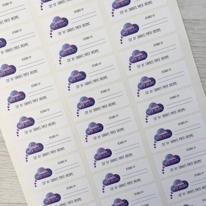 SR Creative Studio - Wholesale Sticker - A4 Matte Rectangular Personalised Logo Stickers1