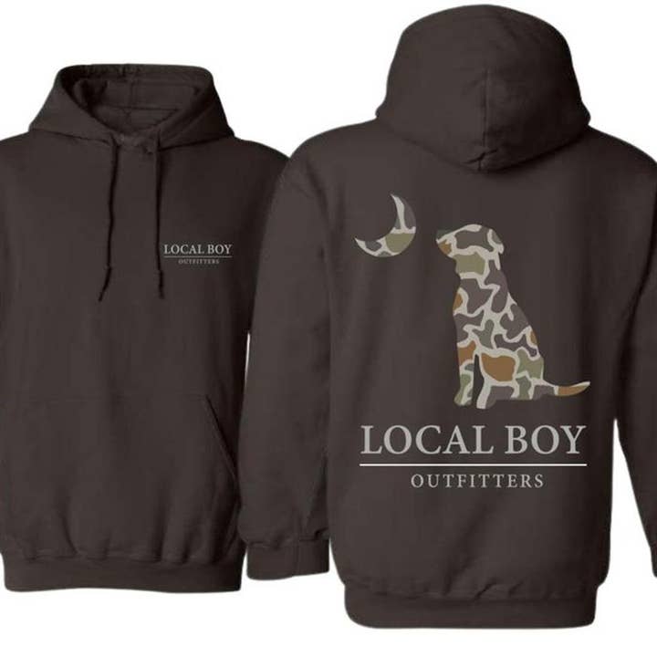TheKingShirt - Wholesale Graphic Sweatshirt - Women's - Local Boy Outfitters Hoodie - Camouflage Dog Outdoor Style
