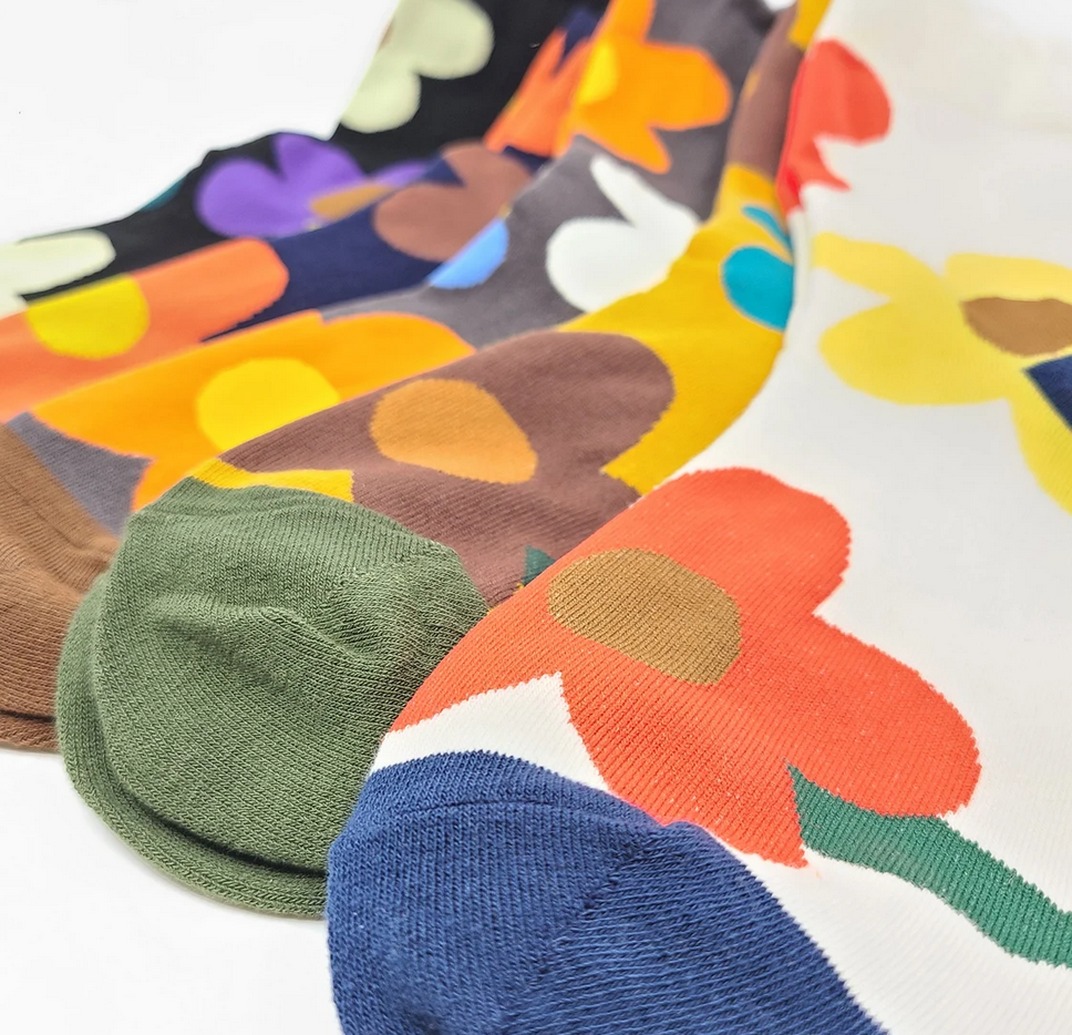 Comfortarians – wholesale Strumpor - Dam – Dam Mönstrade Strumpor, Stickade Strumpor, Blommig Design St7