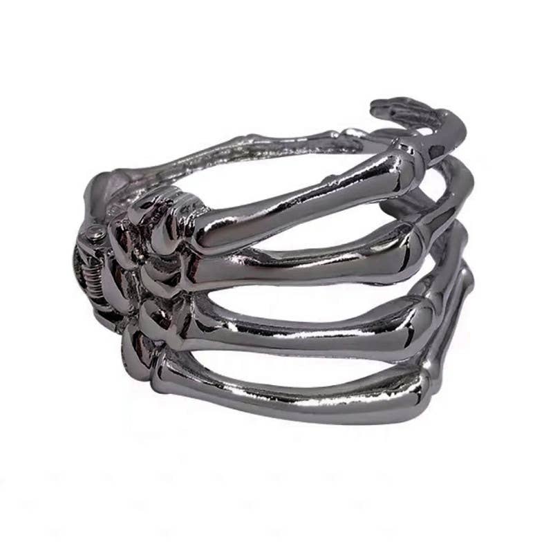 Bracciale in argento Bracciale di Halloween con Artiglio di Fantasma e Teschio Gotico da Donna in vendita all'ingrosso su Faire3
