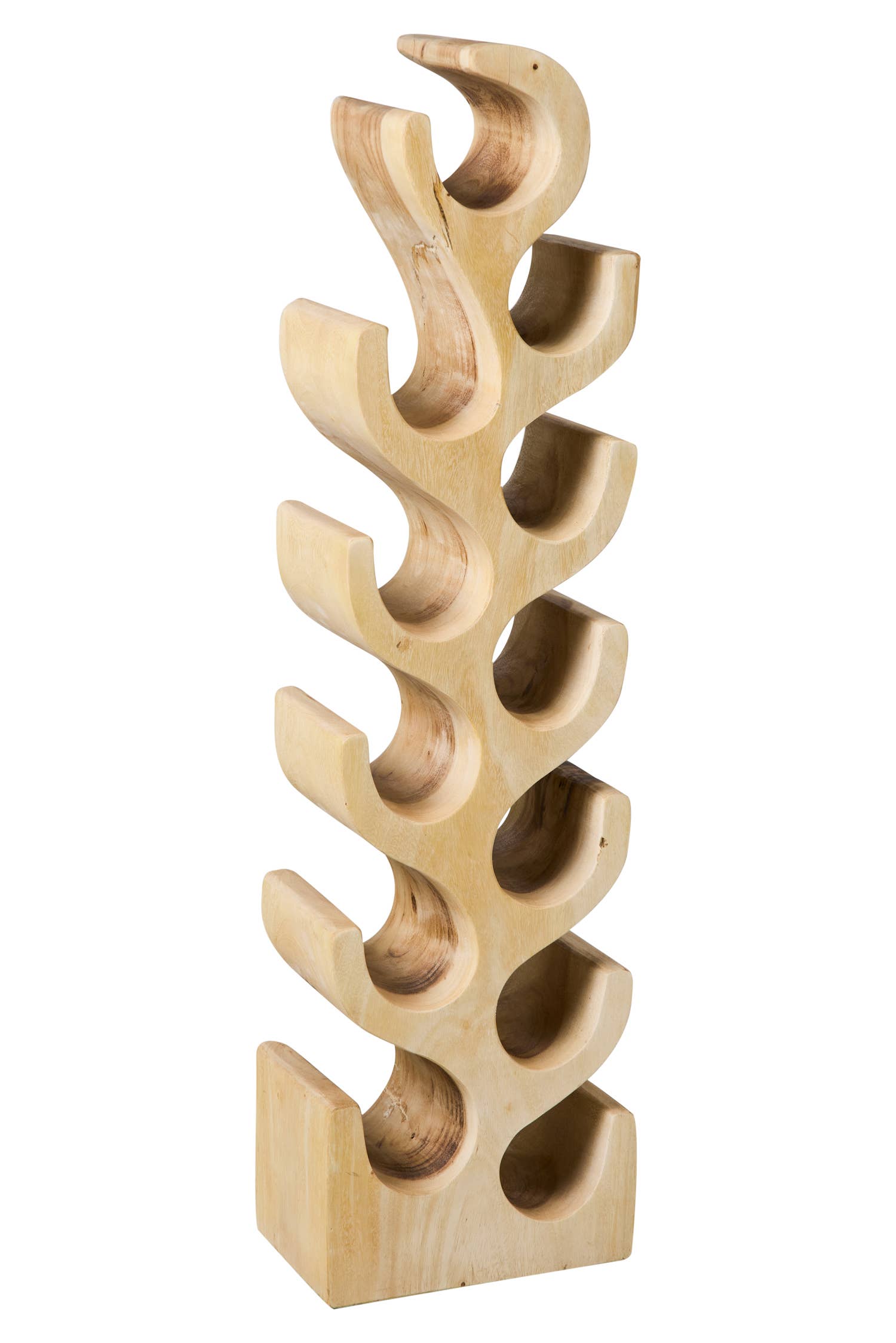 MARRÓN Soporte para 12 botellas de madera de suar de venta al por mayor en Faire1