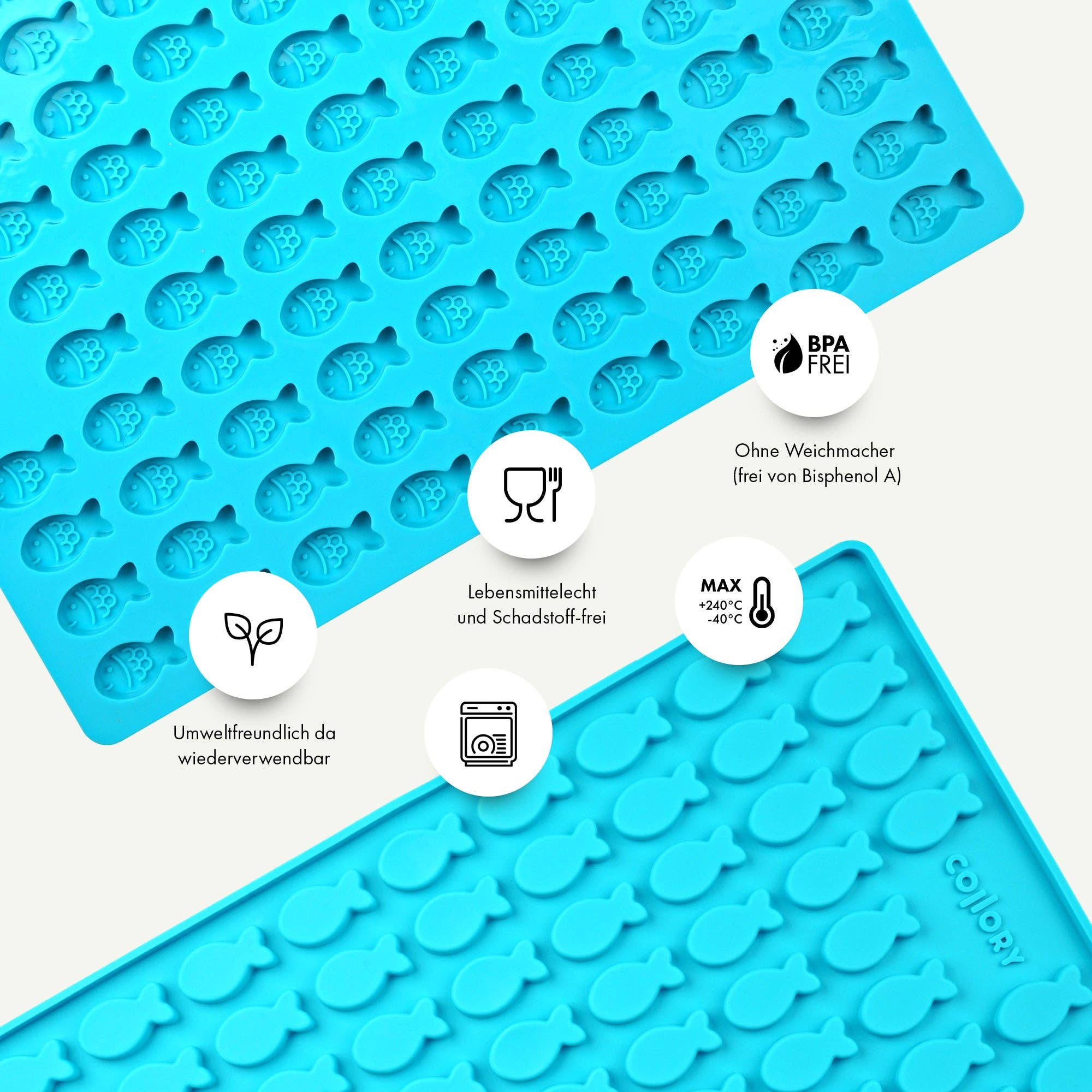 Collory - Wholesale Voedermat - Hond - Visvormige bakmatten voor hondenkoekjes (mini en medium)35