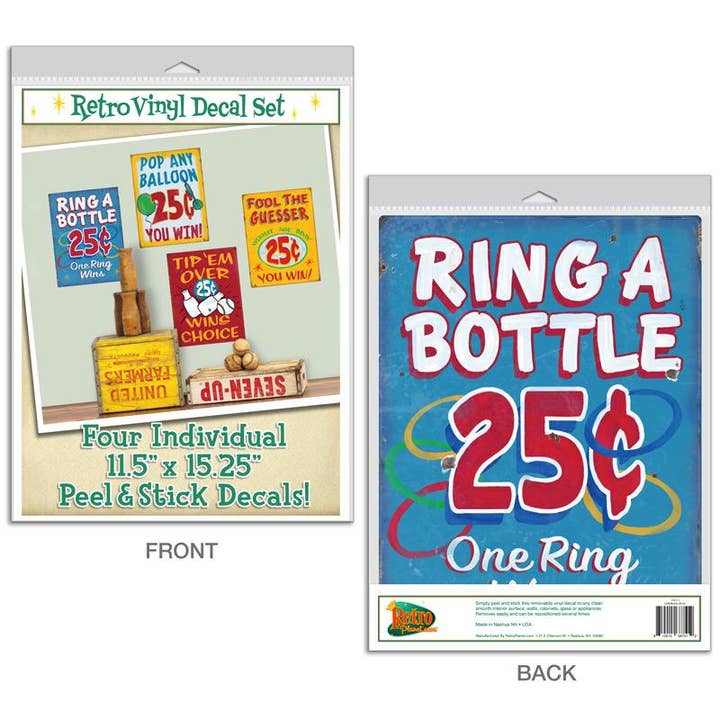 RetroPlanet - Wholesale Wall Decal/Stickers - Carnival Games Midway Arcade Wall Decal Set Of 43