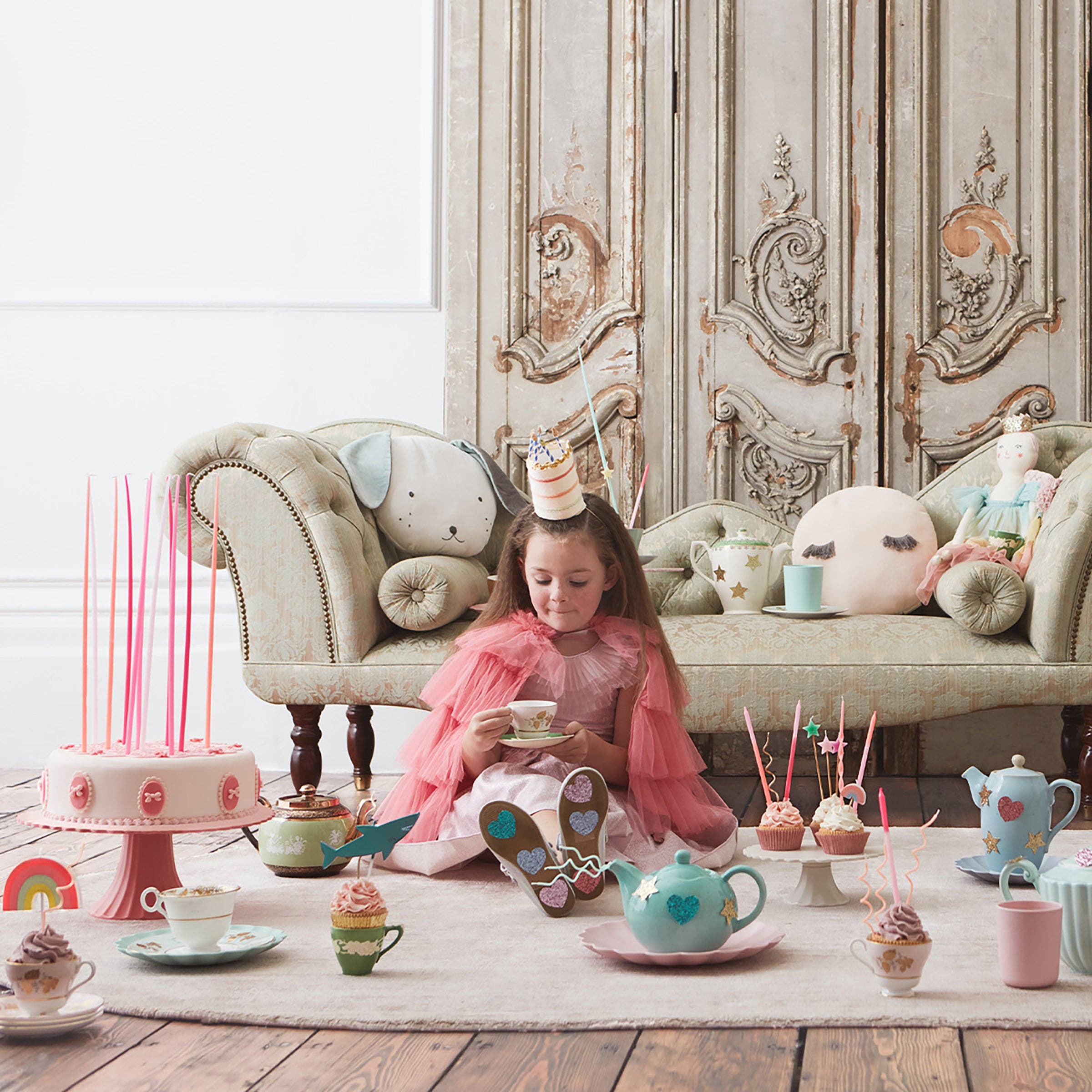 Meri Meri - Wholesale Tapered Candle/Candlestick - Pink Tall Tapered Candles1