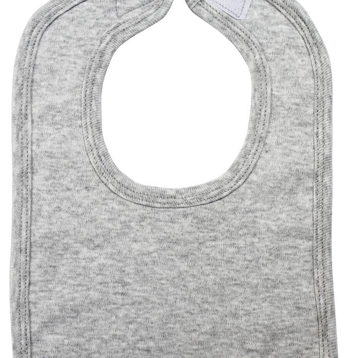 Bambini Infant Wear inc. - Wholesale Bib - Baby - Heather Grey Interlock Bib0