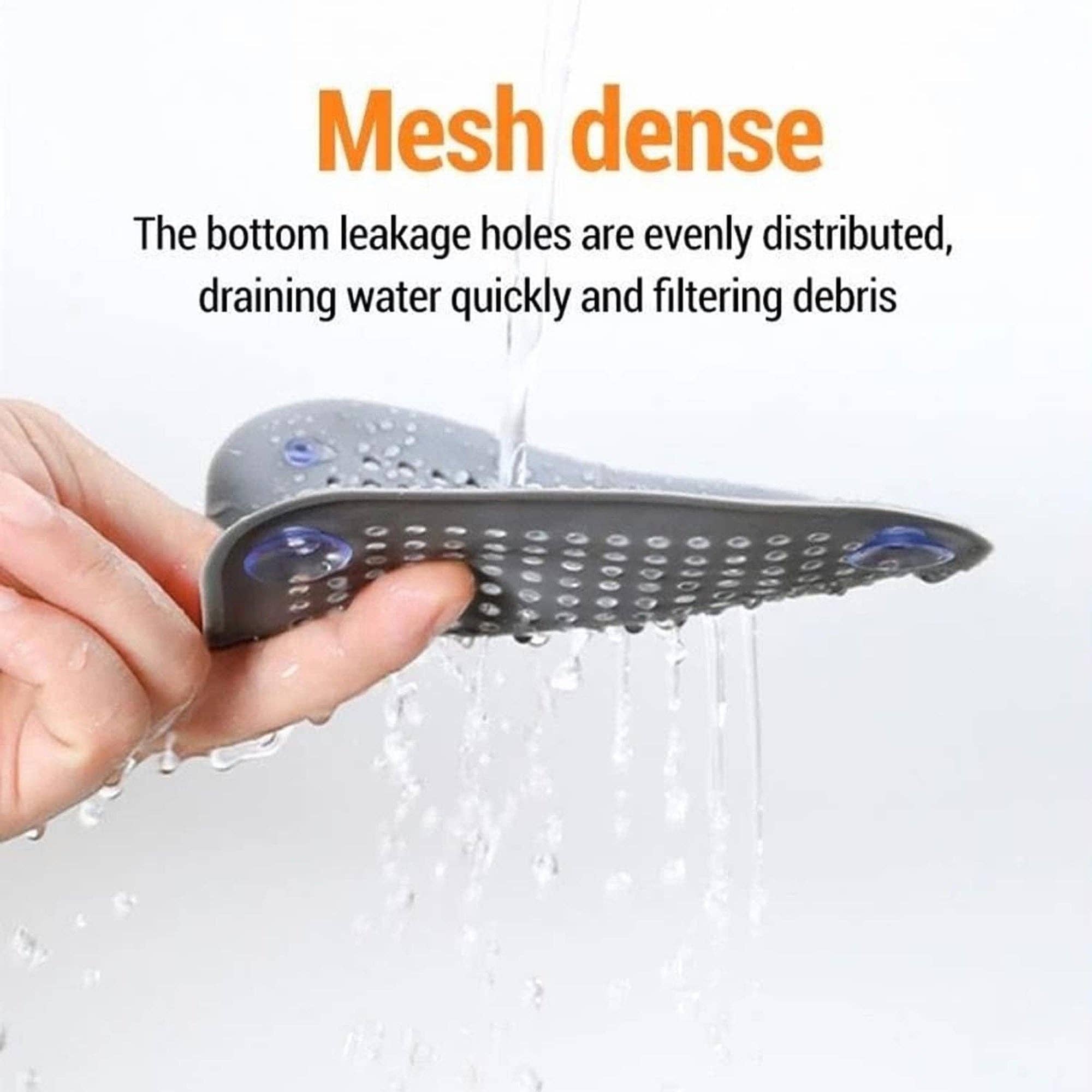 Vigor Path - Wholesale Spoelbak/stopper - Haarvanger voor doucheafvoer - vierkante afvoer van 6,57 x 5,98 inch met zuignappen - 2 stuks (grijs)3