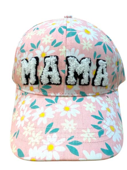 Mama and Mini Matching Pink Hats With Chenille Embroidery for wholesale by Rayns Tiny Stitches