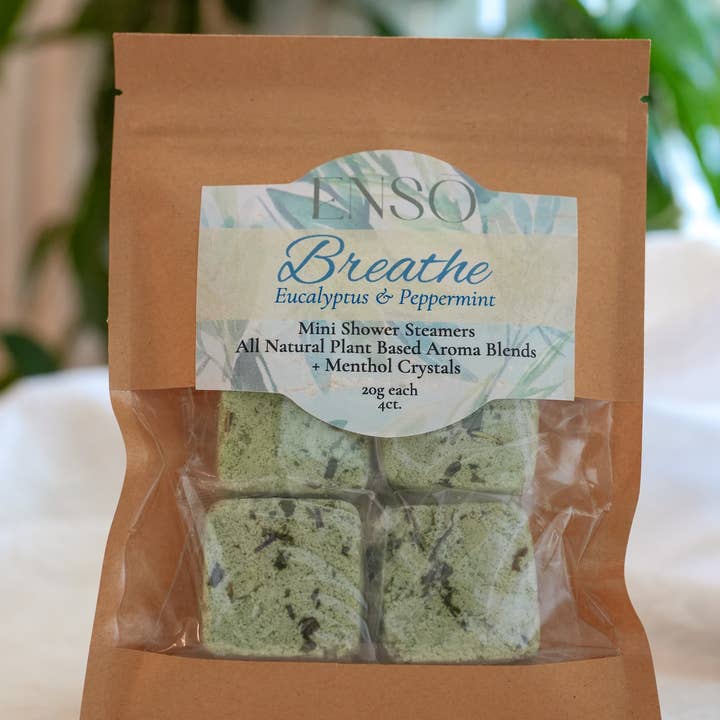 Enso Naturals Apothecary - Wholesale Shower Steamer/Bomb - Breathe Aromatherapy Menthol Shower Steamers Gift Set
