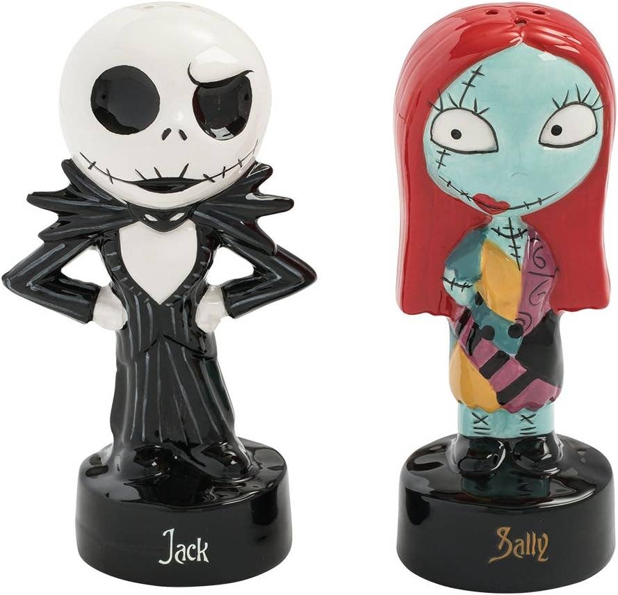 Bioworld Merchandising - Wholesale Salt & Pepper Shaker Set - The Nightmare Before Christmas Jack & Sally Sculpted Salt & Pepper Set