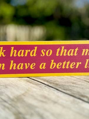 Funny Long Bamboo Sign - I Work Hard So That My Dog for wholesale by Gifted Wholesale Ltd
