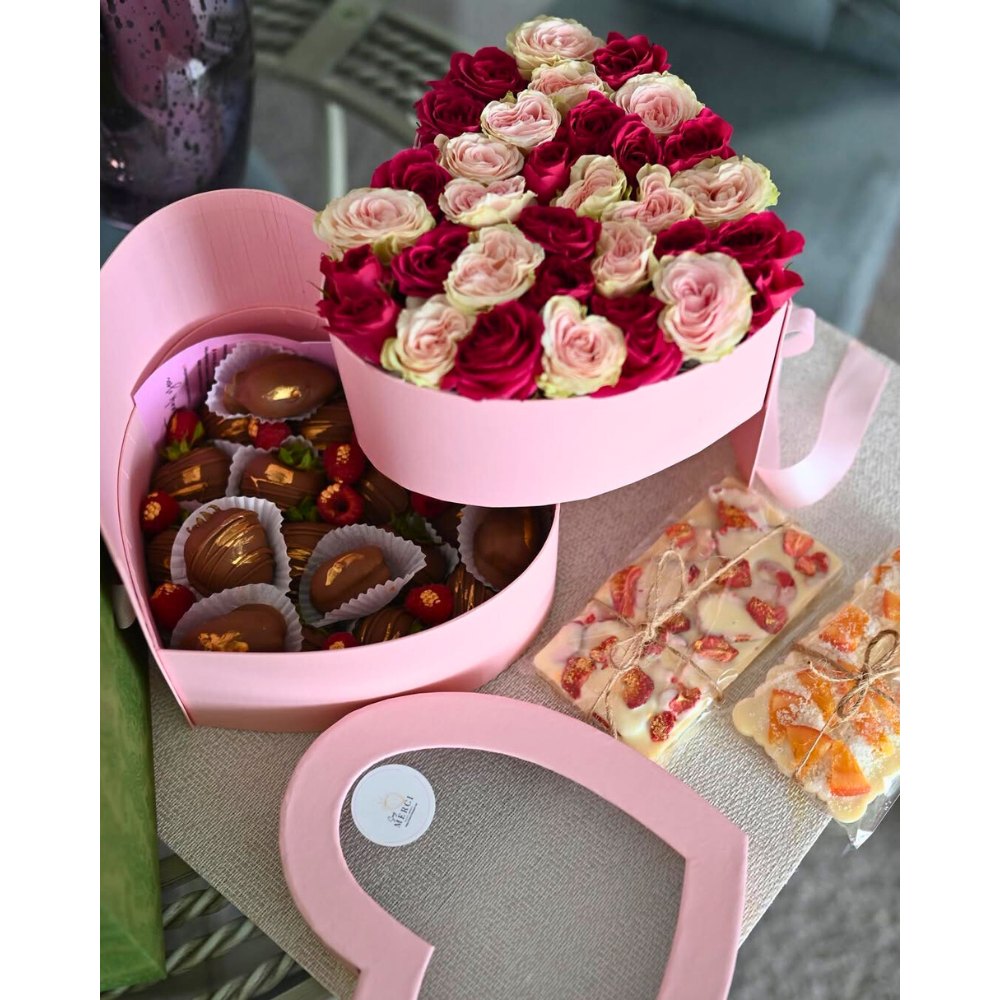 UNIKPACKAGING - Vendita all'ingrosso Confezioni regalo - Scatola a Cuore a Doppio Strato con Fodera per Regali e Fiori14