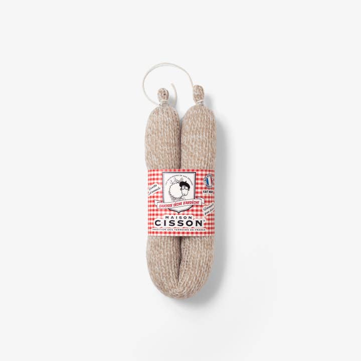 MAISON CISSON pour FAIRE PART AND CO – wholesale Köksverktyg/-pryl – ”Torr korv från Ardèche” i stickade kläder