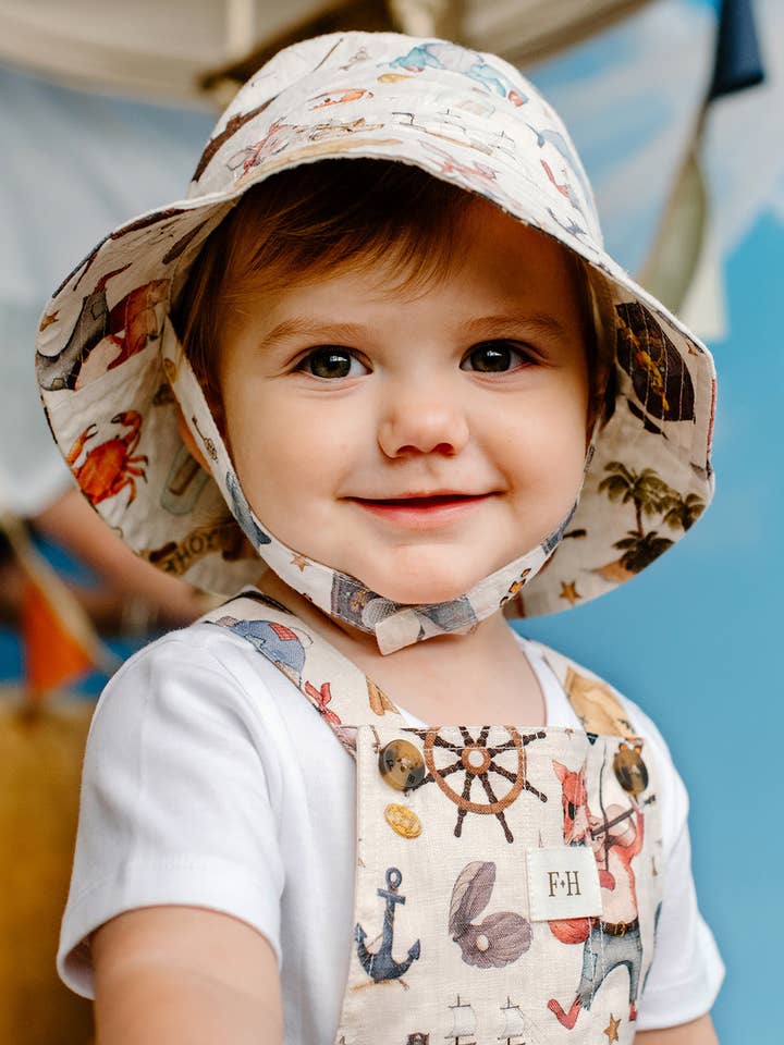 'Ships Ahoy!' Sunshine Bucket Hat for wholesale by Fleur Harris
