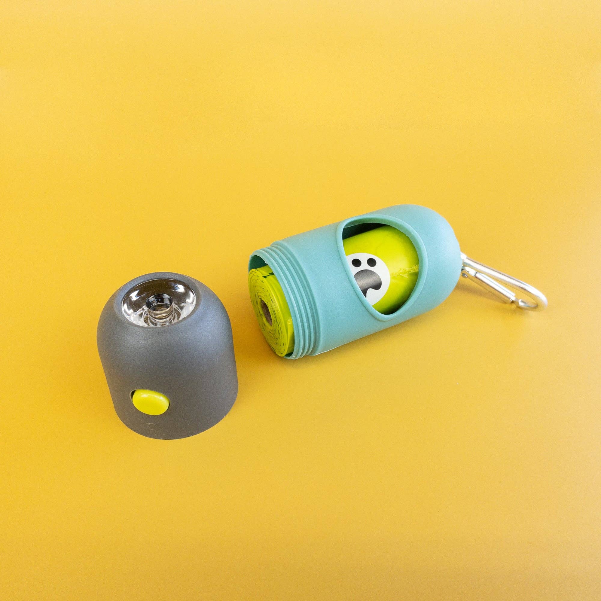 Green Waves Co. - Vente Distributeur de sacs à déjections canines - Distributeur de sacs à crottes avec lampe de poche LED1