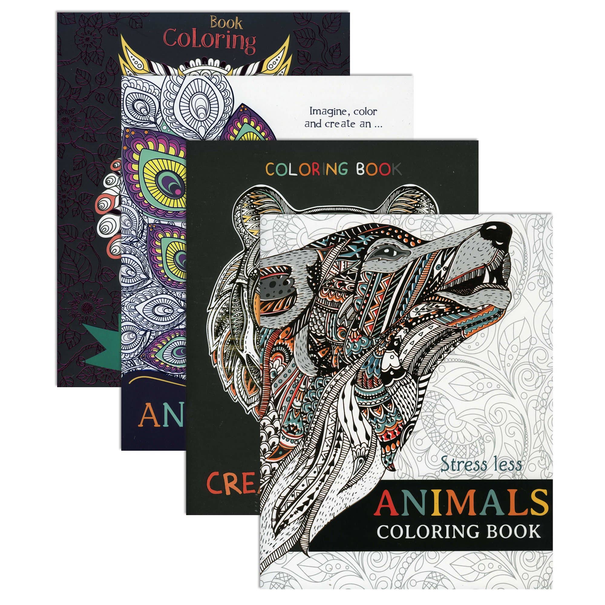 Luna Office Supply -  Everyday Essential - Wholesale Colouring and activity book – adult - Animal Coloring Book For Adults1