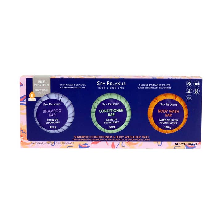 Lavender Soap Bar Trio (3-Piece Gift Set) for wholesale by Relaxus Products