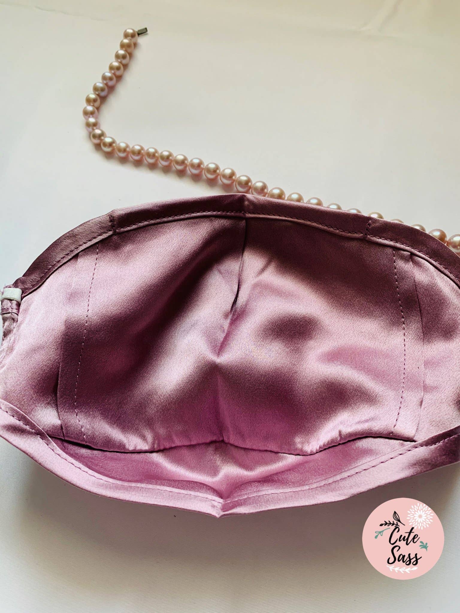 Cute Sass ™ – wholesale Protective face mask/shield – MULBERRY SILK FACE MASK WITH FILTER POCKET6