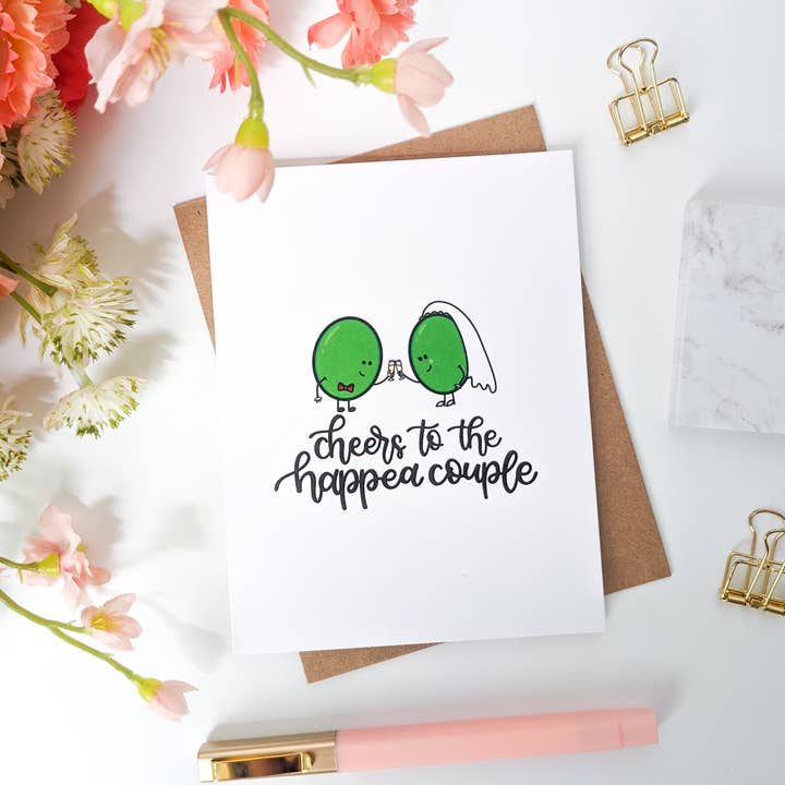 Cheers to the Happea Couple Card for wholesale by Real Happy Designs