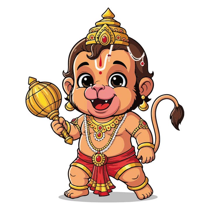 ARTKIT : Peinture par numéros - Bébé Hanuman pour la vente par Artkulture Limited