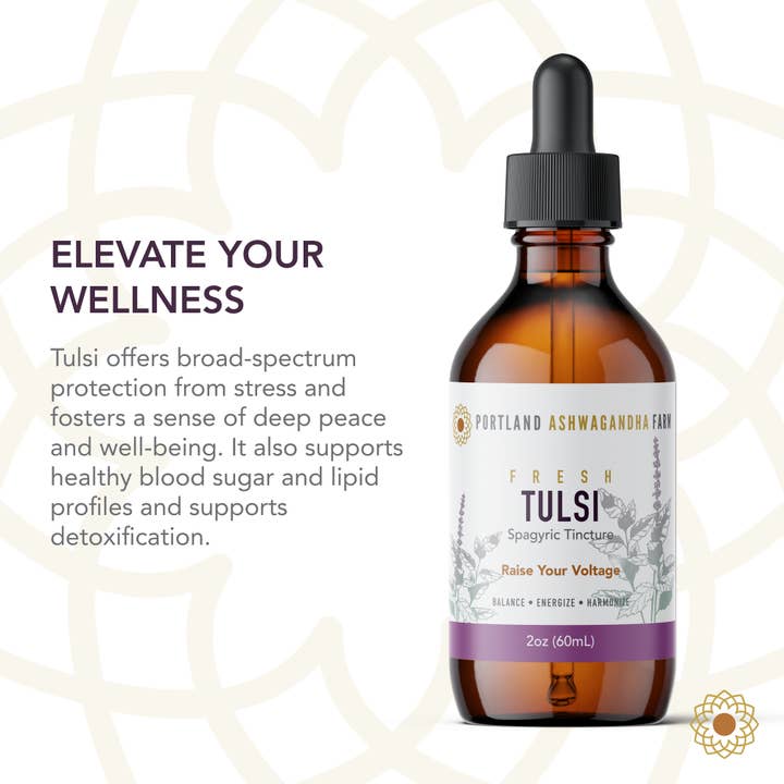 Portland Ashwagandha Farm - Wholesale Tincture - Tulsi - Fresh Spagyric Tincture