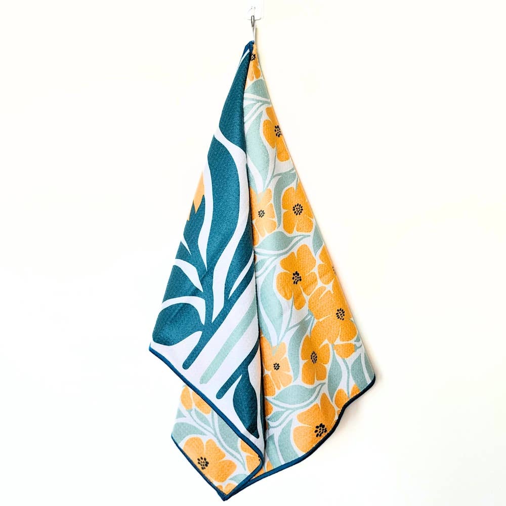 Buzzee – wholesale Tea towel – Orange - Dual Sided Hand Towels - Microfiber Kitchen Towels5