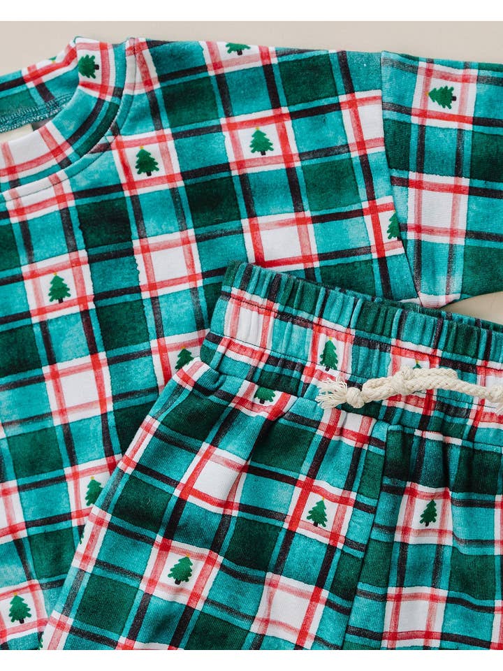 Lucky Panda Kids - Wholesale Top & Pant Set - Baby - Jogger Set | Winter Plaid7