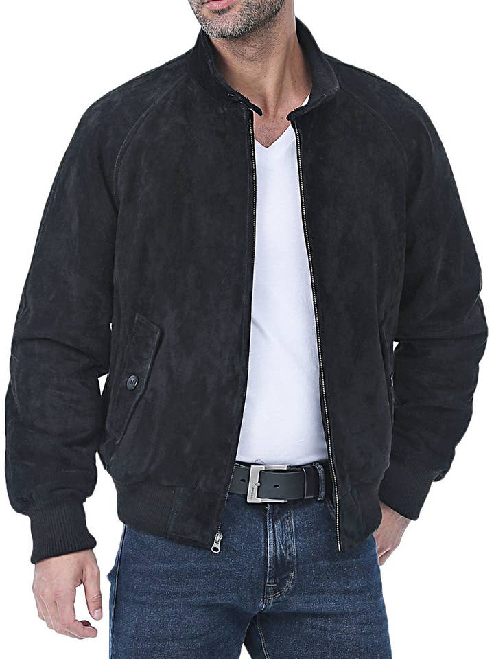 Landing Leathers, bomber da uomo in pelle scamosciata della Seconda Guerra Mondiale per la vendita all'ingrosso da parte di Landing Leathers