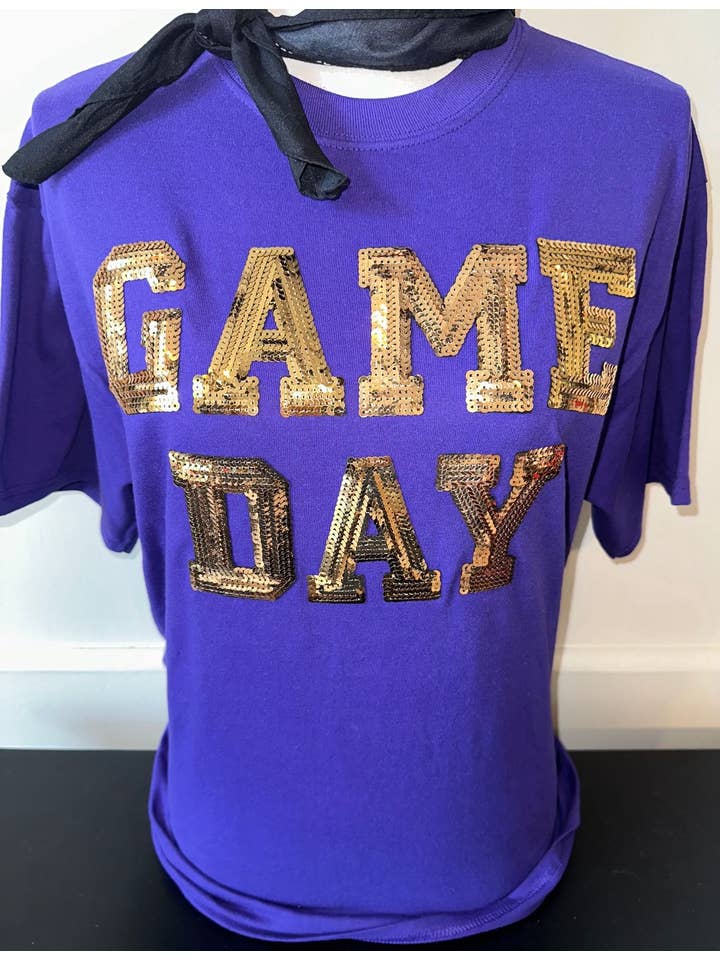 Bling-A-GoGo, LLC - Vente T-shirt – femme - Sequin Game Day (C) sur CREW6
