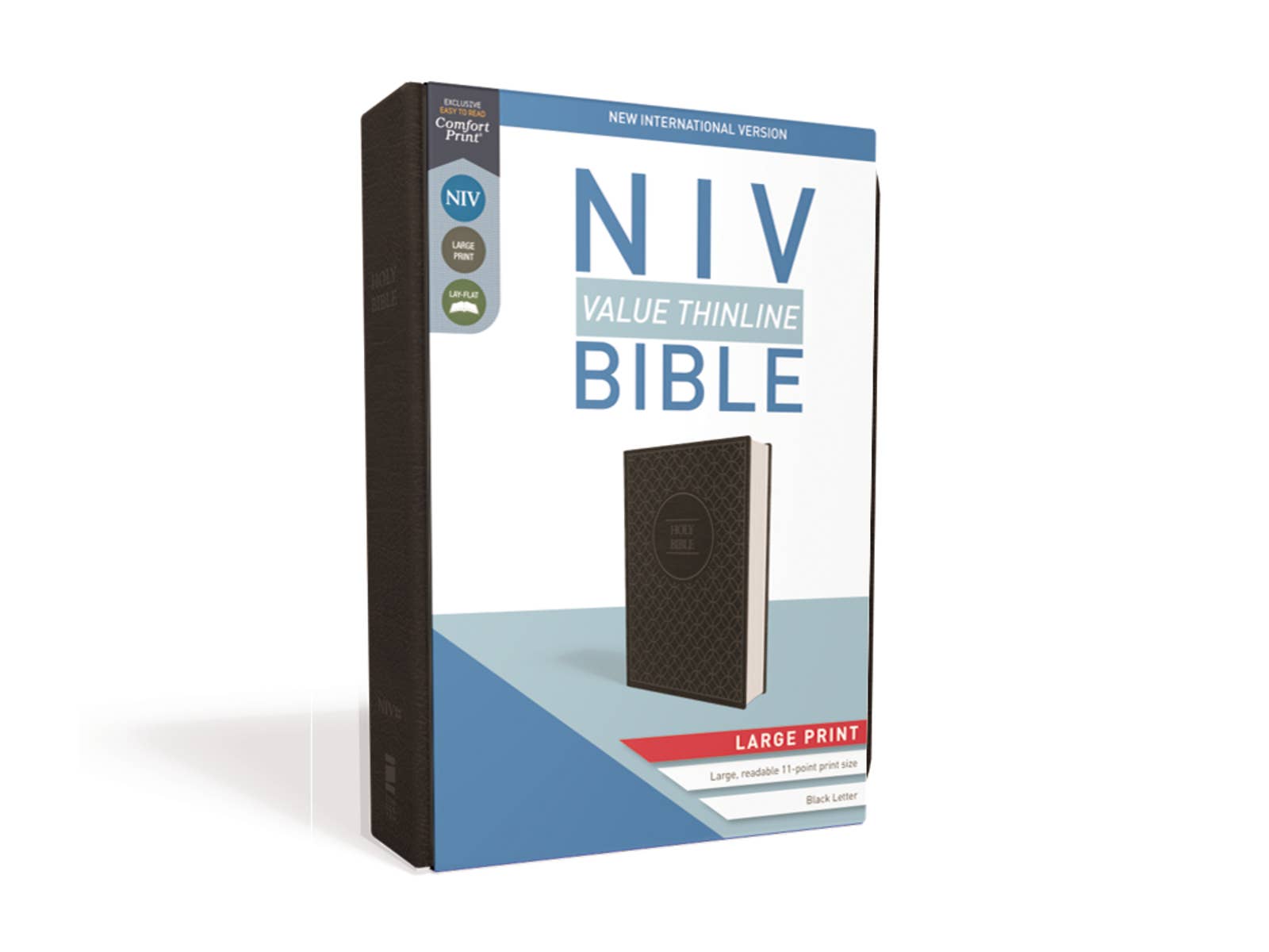 HarperCollins Christian Publishing - Wholesale Religion - NIV Value Thinline Bible Large Print Leathersoft Gray/Black7