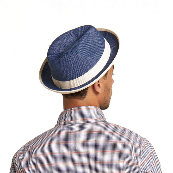 Sombrero Trilby Plegable y Transpirable de Verano Florence - Marino para venta al por mayor de Dasmarca Hats