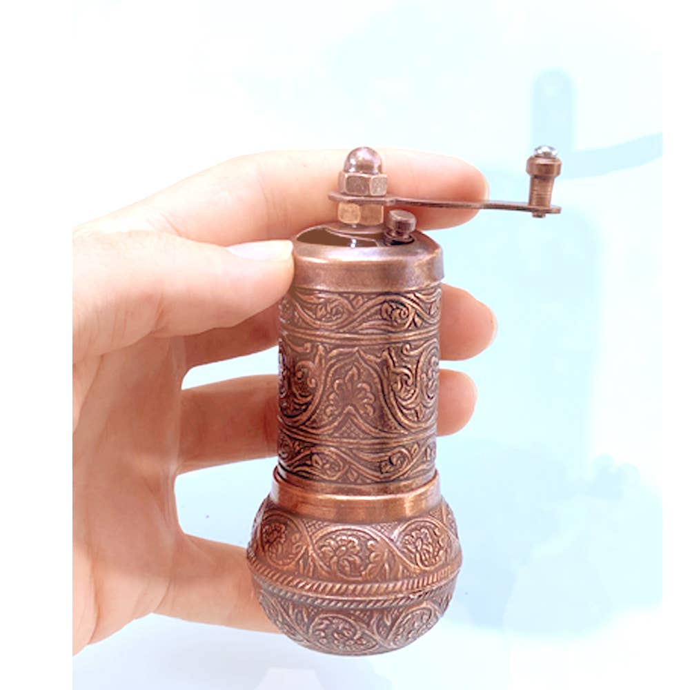 Hakan – wholesale Pepparkvarn – Hakan koppar svartpepparkvarn, påfyllbar kryddkvarn, 11 cm12