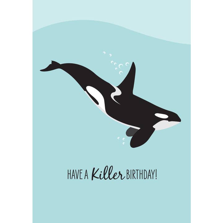 Sailfish Creative - Wholesale Birthday Card - Birthday Card - Killer Whale Orca