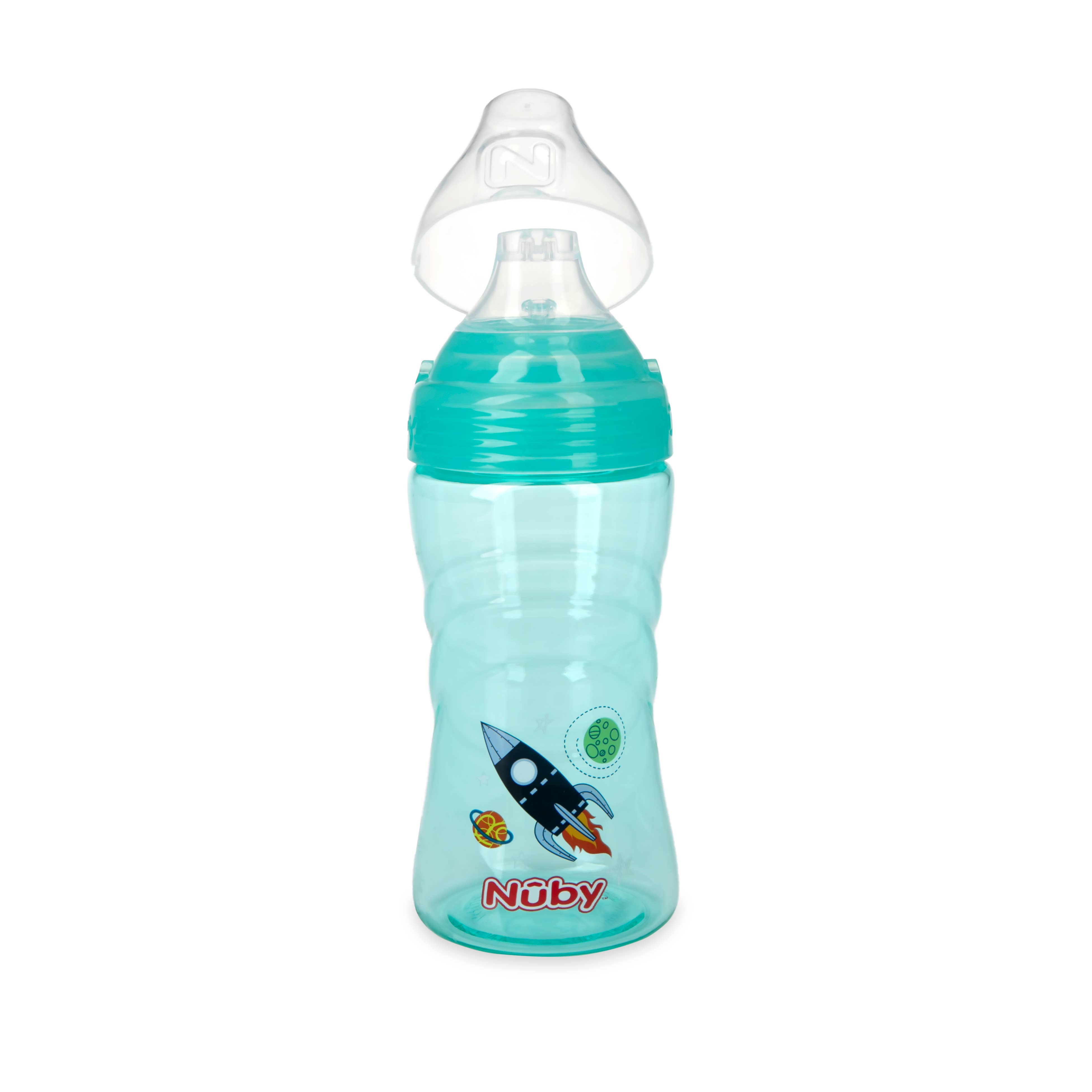 Nuby - Vente Verre/tasse – enfant et bébé - No Spill Sip It Sport Sipper, fusée et licorne 12 oz6