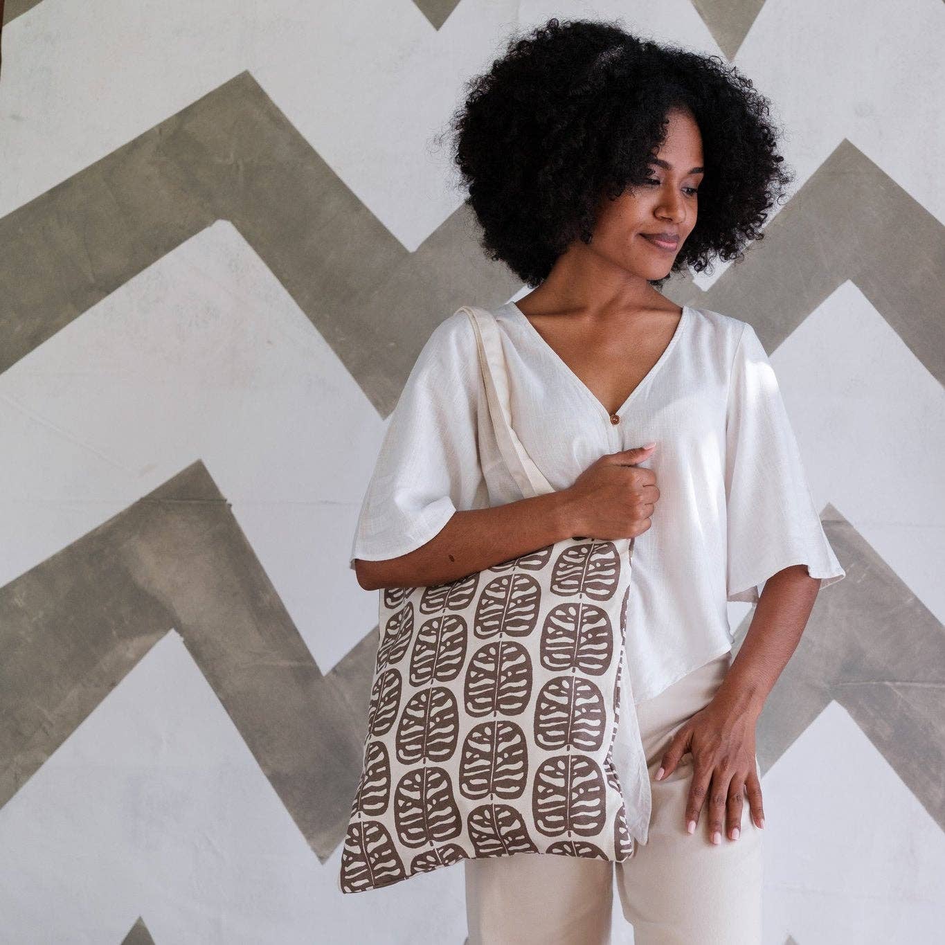 Rise Beyond the Reef - Wholesale Draagtas - Dames - Klassieke canvas draagtas met Laubu-print3