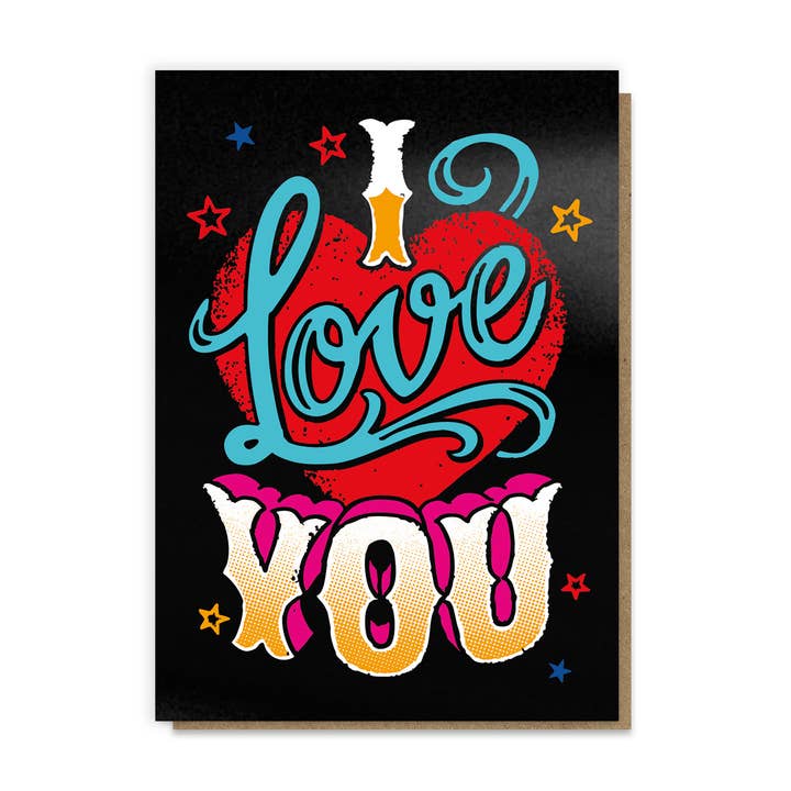 Love Heart Tattoo Card | Valentines Cards | Tattoos for wholesale by Stormy Knight