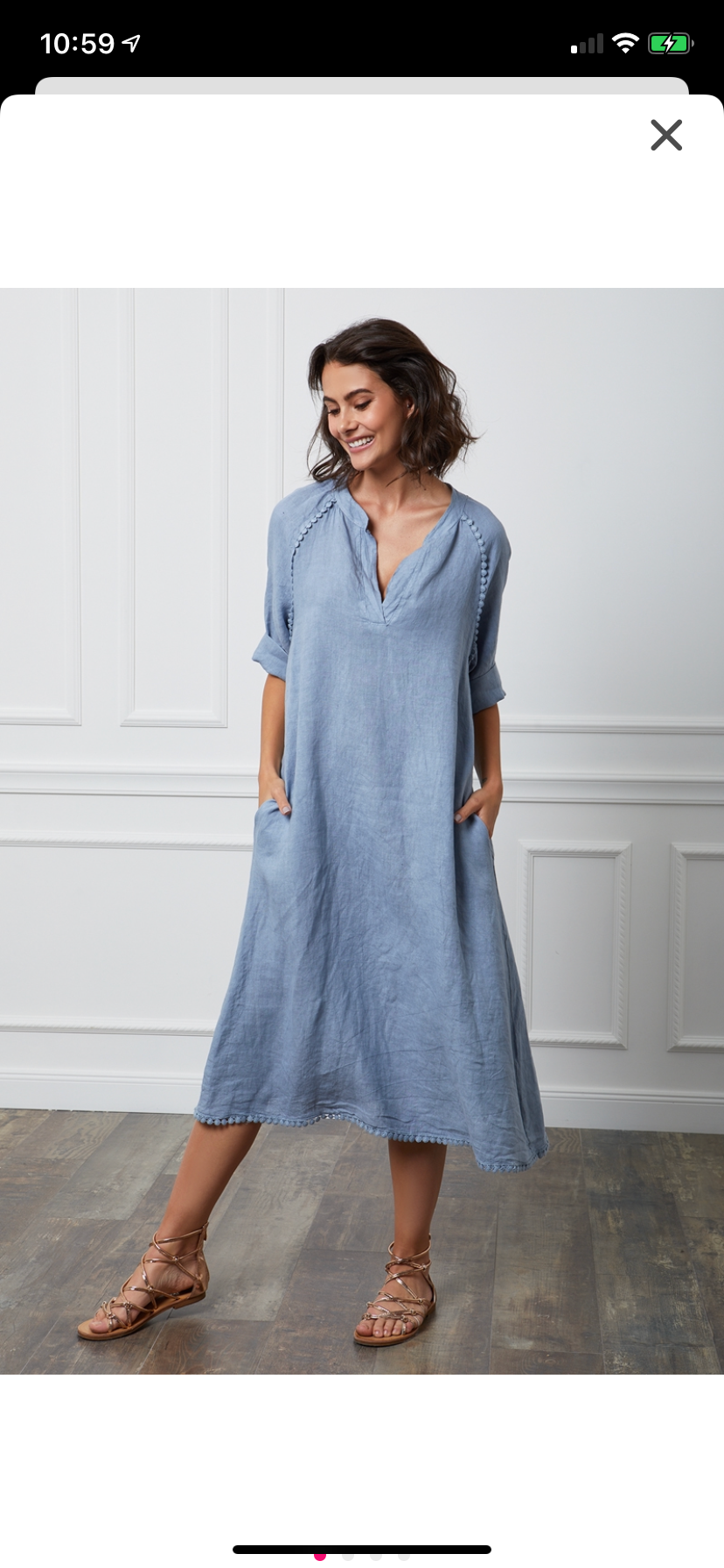 LÉA & LUC - Wholesale Dress - Women's - Long dress in 100% linen REF.716127