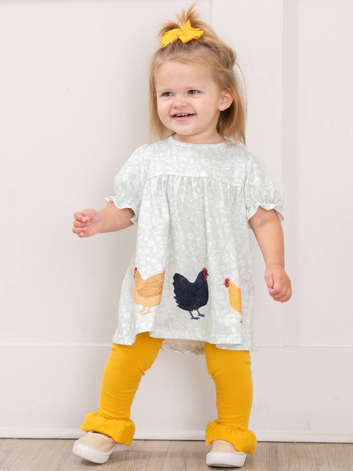 Chicken Party Ruffle Outfit for wholesale by Marie Nicole Clothing
