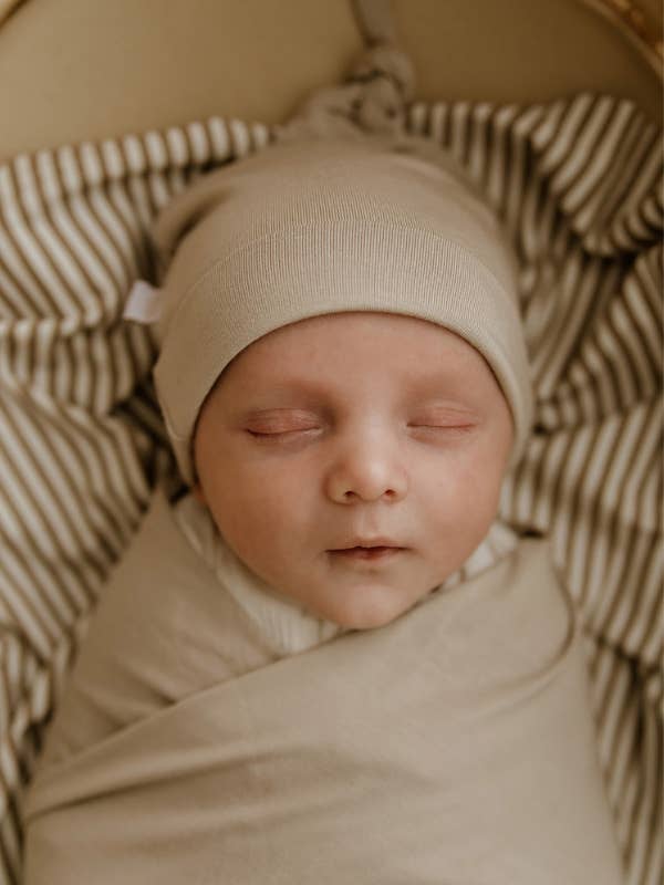 VIXSA Taupe Baby Bamboo Beanie for wholesale by VIXSA