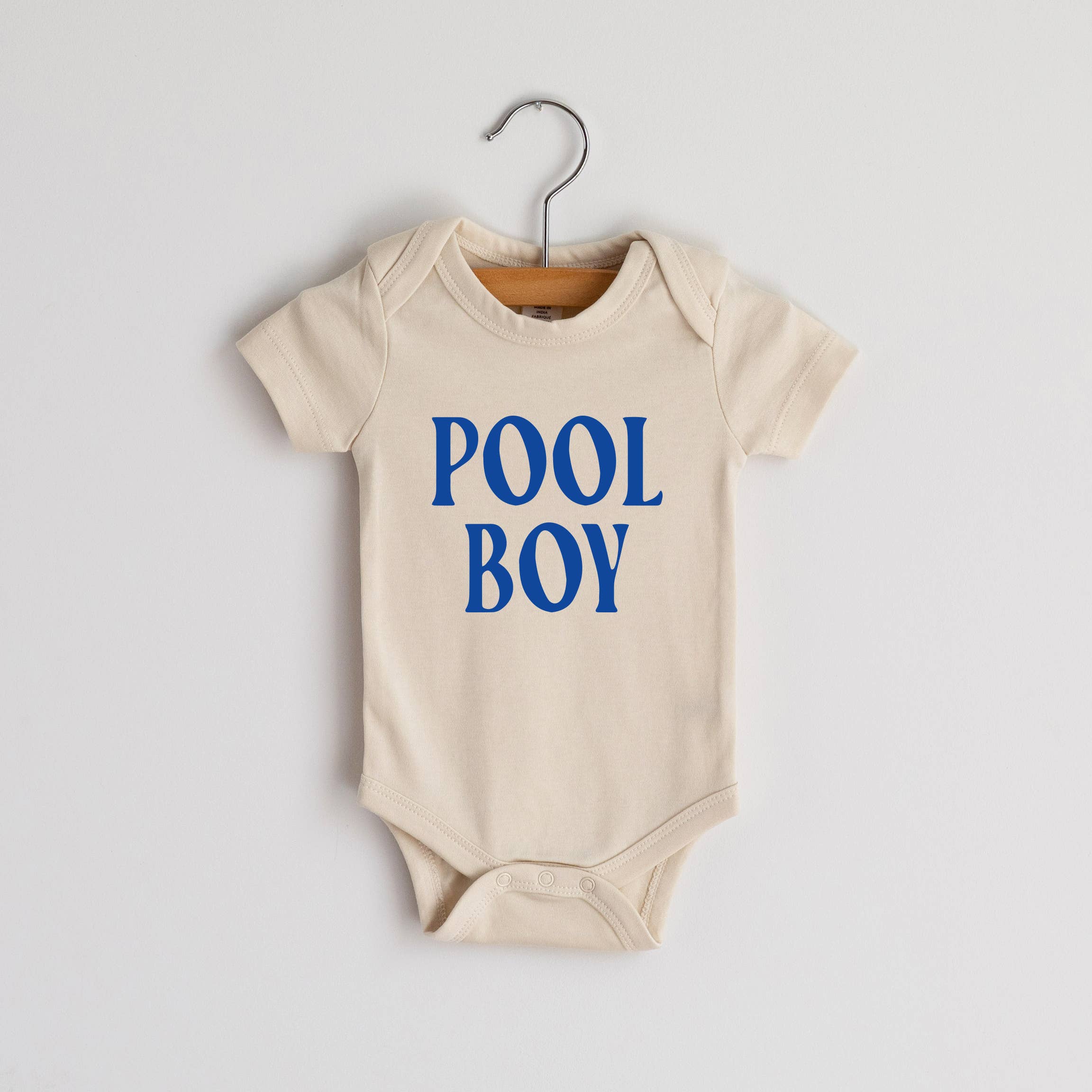 Gladfolk – Bodysuit - Bebé por atacado – Bodysuit de bebê orgânico moderno Creme Pool Boy0