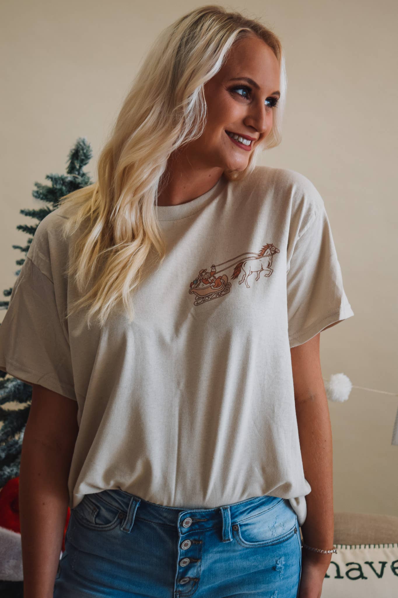 Spirit+Tribe - Vente T-shirt à imprimés – femme - BONJOUR NOËL2