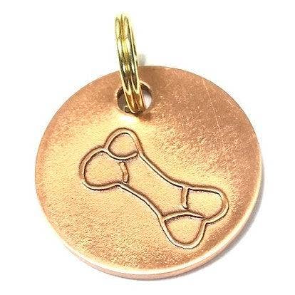 Long Paws - Wholesale Pet Identification Tag - Dog - Antique Copper Bone, Dog Tags (22mm)2