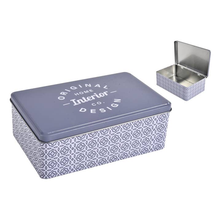 CP INTERNATIONAL - Wholesale Decorative Box - Indigo Metal Sugar Box