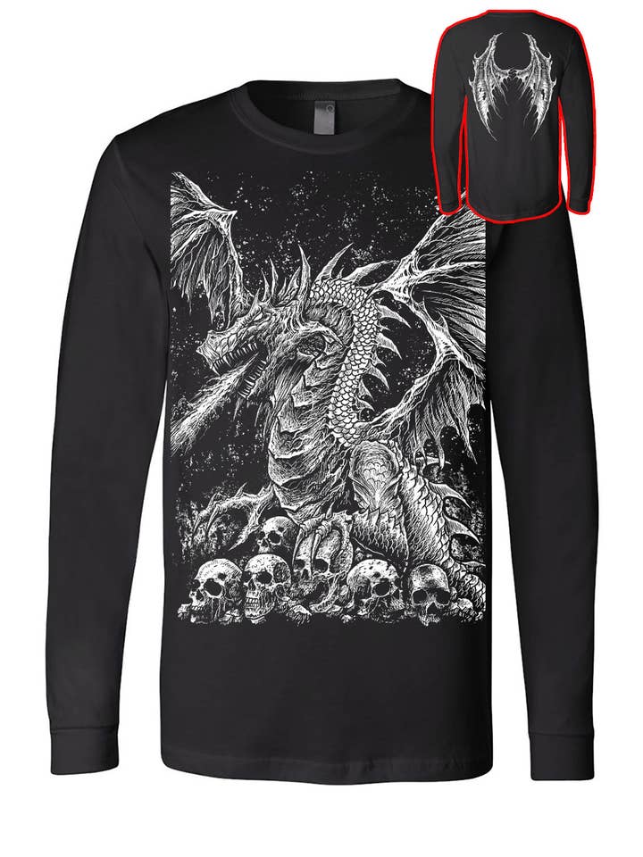 vampirefreaks – Engroshandel Grafisk t-shirt - Unisex – Dragon's Lair T-shirt i flere stilarter1