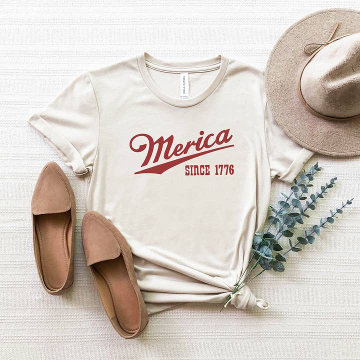 Merica Shirt - America Shirt - 4th of July Shirt - USA for wholesale by Humm & Willow