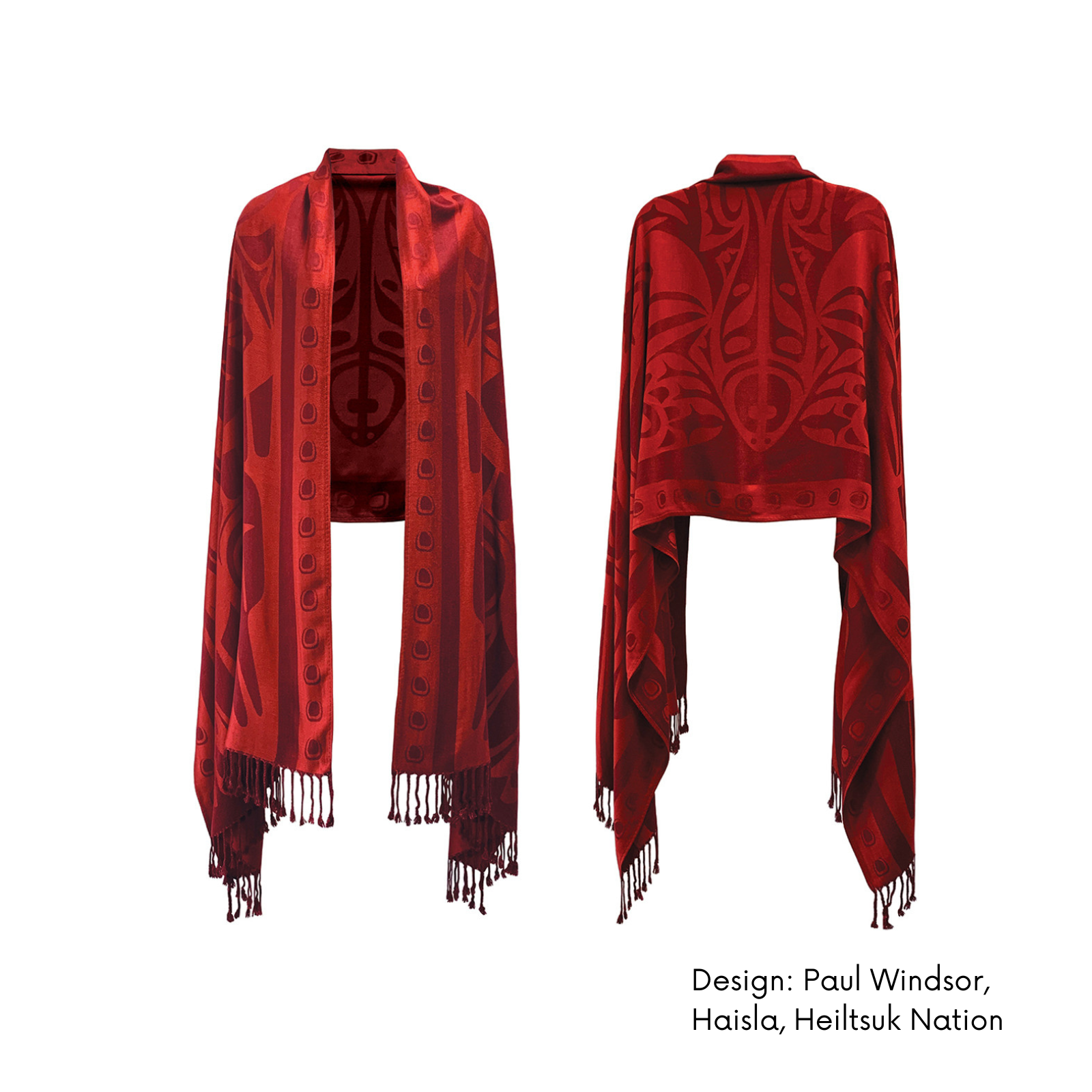 Made By Humans || Light Codes Studio - Wholesale Wrap - Women's - Shawl w/ Contemporary Indigenous Design2