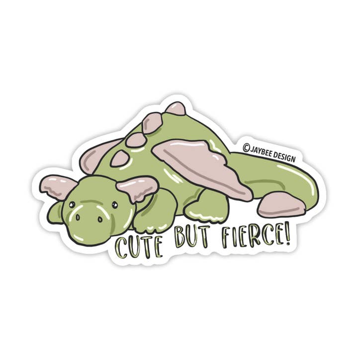 Cute But Fierce Vinyl Sticker for wholesale by Jaybee Design