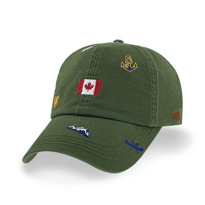 Northern Icons Creations INC - Wholesale Baseball Cap - Unisex - Canada Icons All-Over Embroidery Cotton Cap