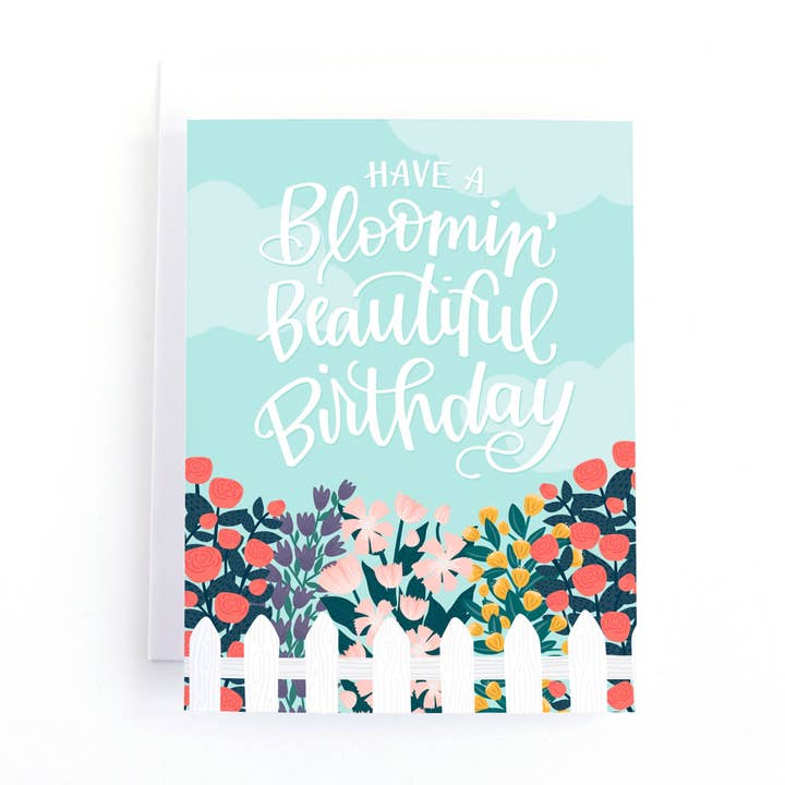 Have a Bloomin' Beautiful Birthday Floral Birthday Card for wholesale by Pedaller Designs